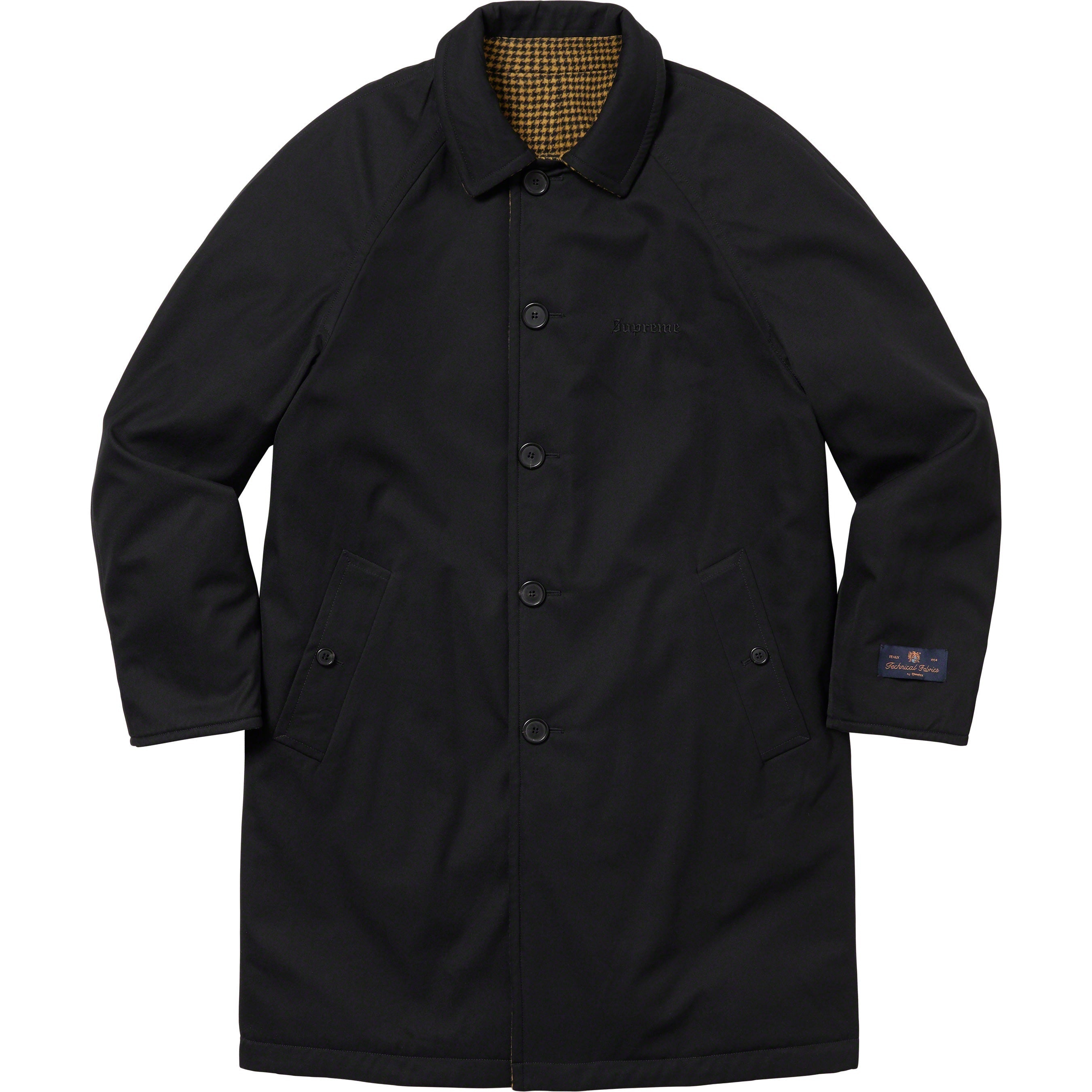 Reversible Houndstooth Overcoat view 16